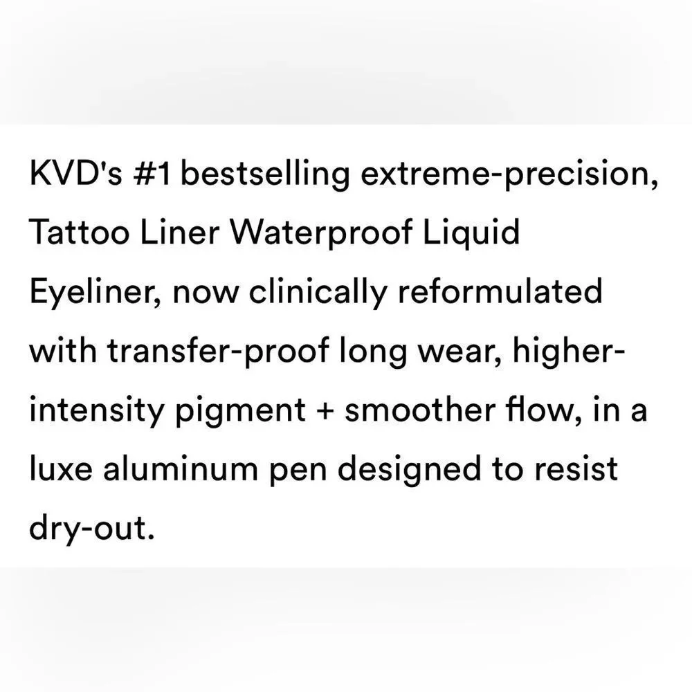 KVD Beauty Tattoo Liner Mini in Black .02mL - new/unopened 5/$25 sale